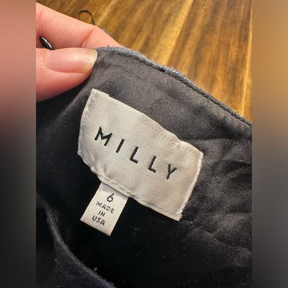 Milly Size 6 Plaid Flannel Fit & Flare Lace Trim Dress EUC Dark Romantic - Picture 4 of 8